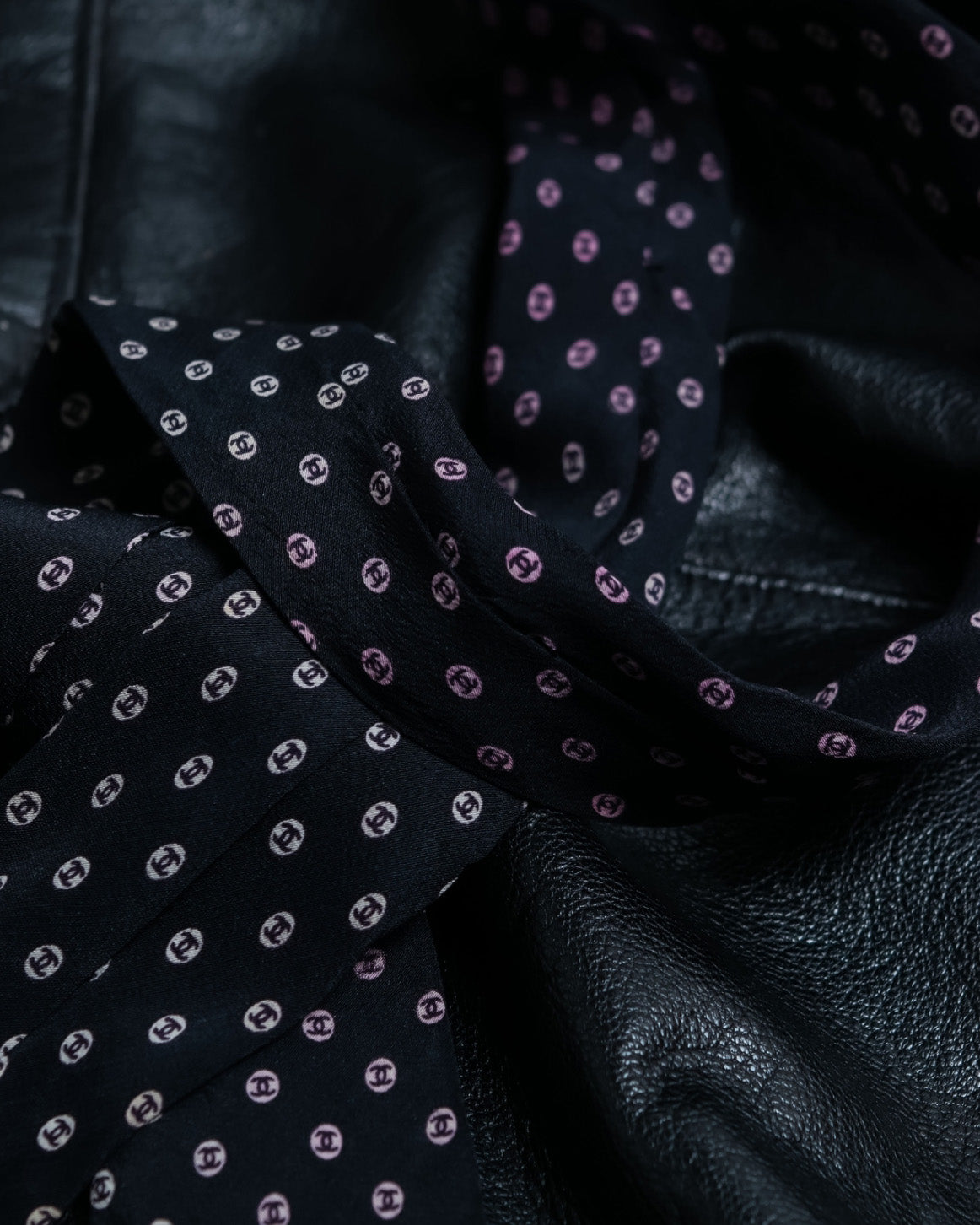 Chanel Total Pattern Silk Tie