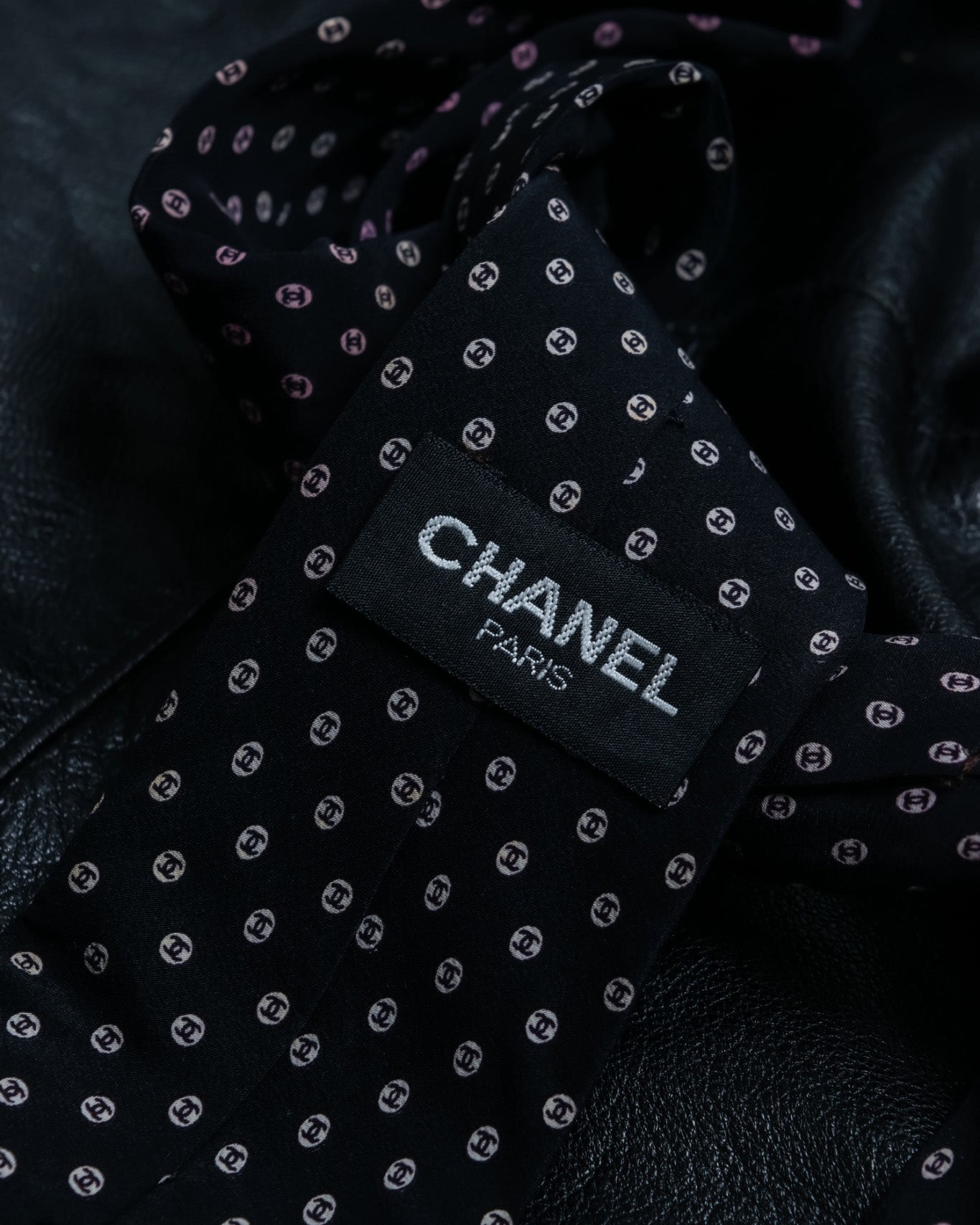 Chanel Total Pattern Silk Tie