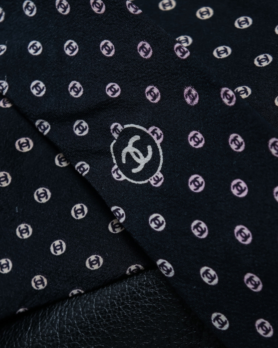 Chanel Total Pattern Silk Tie