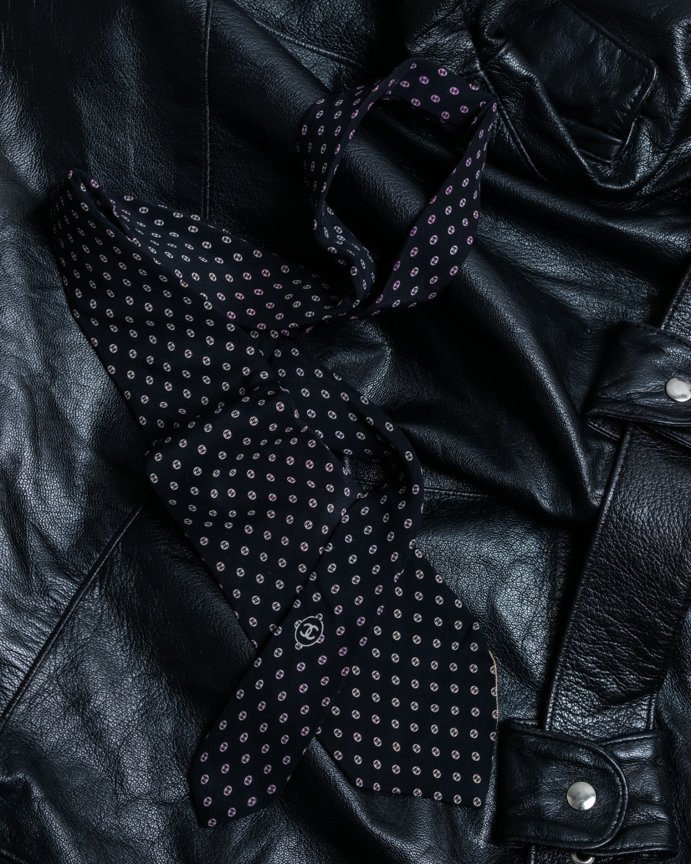 Chanel Total Pattern Silk Tie