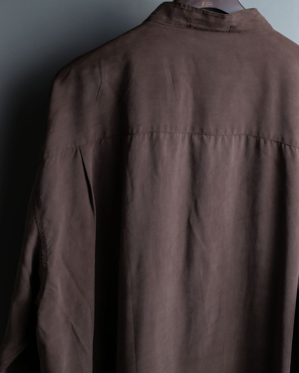 Art Design Stand Collar Silk Shirt