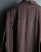 Art Design Stand Collar Silk Shirt