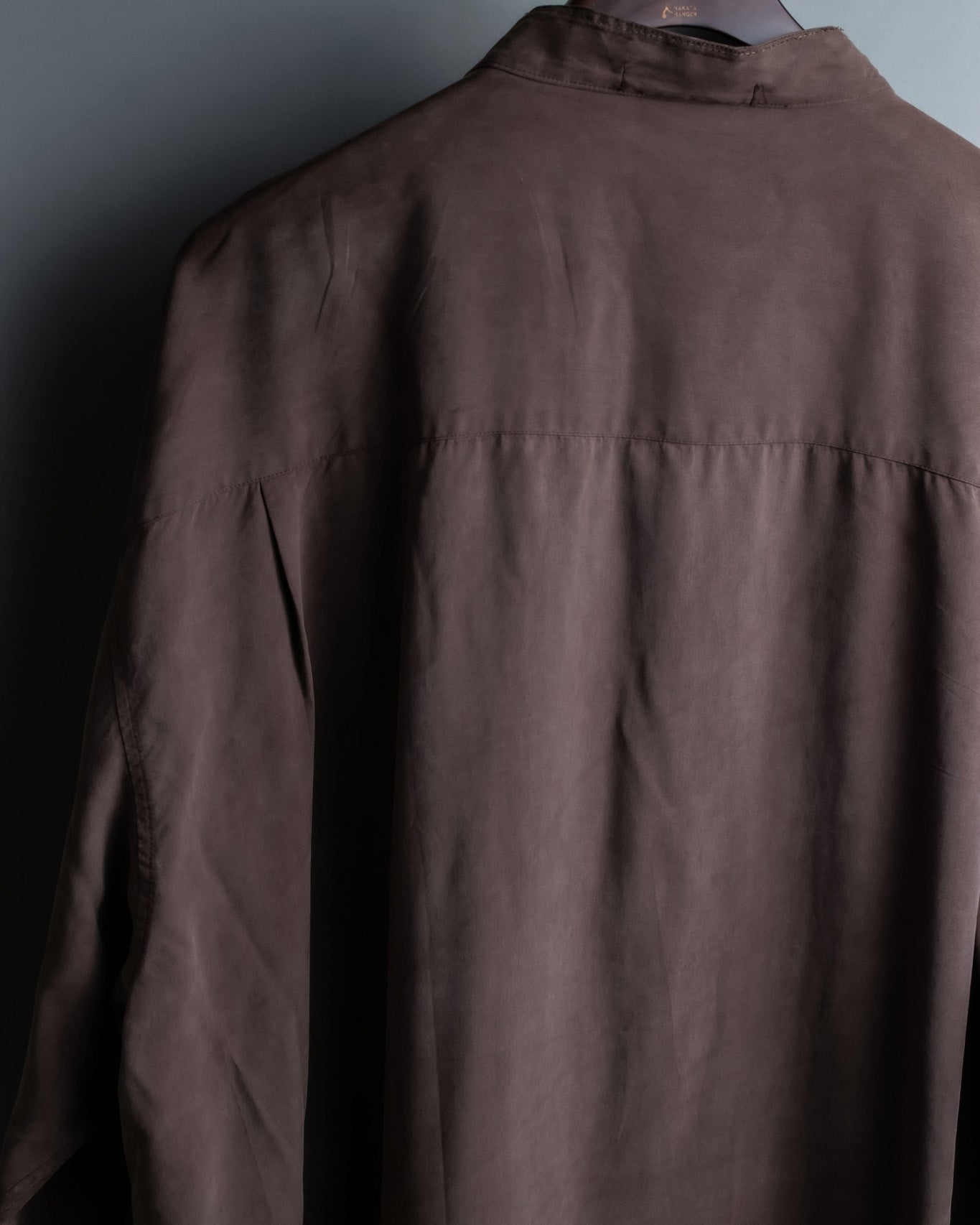 Art Design Stand Collar Silk Shirt