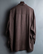 Art Design Stand Collar Silk Shirt