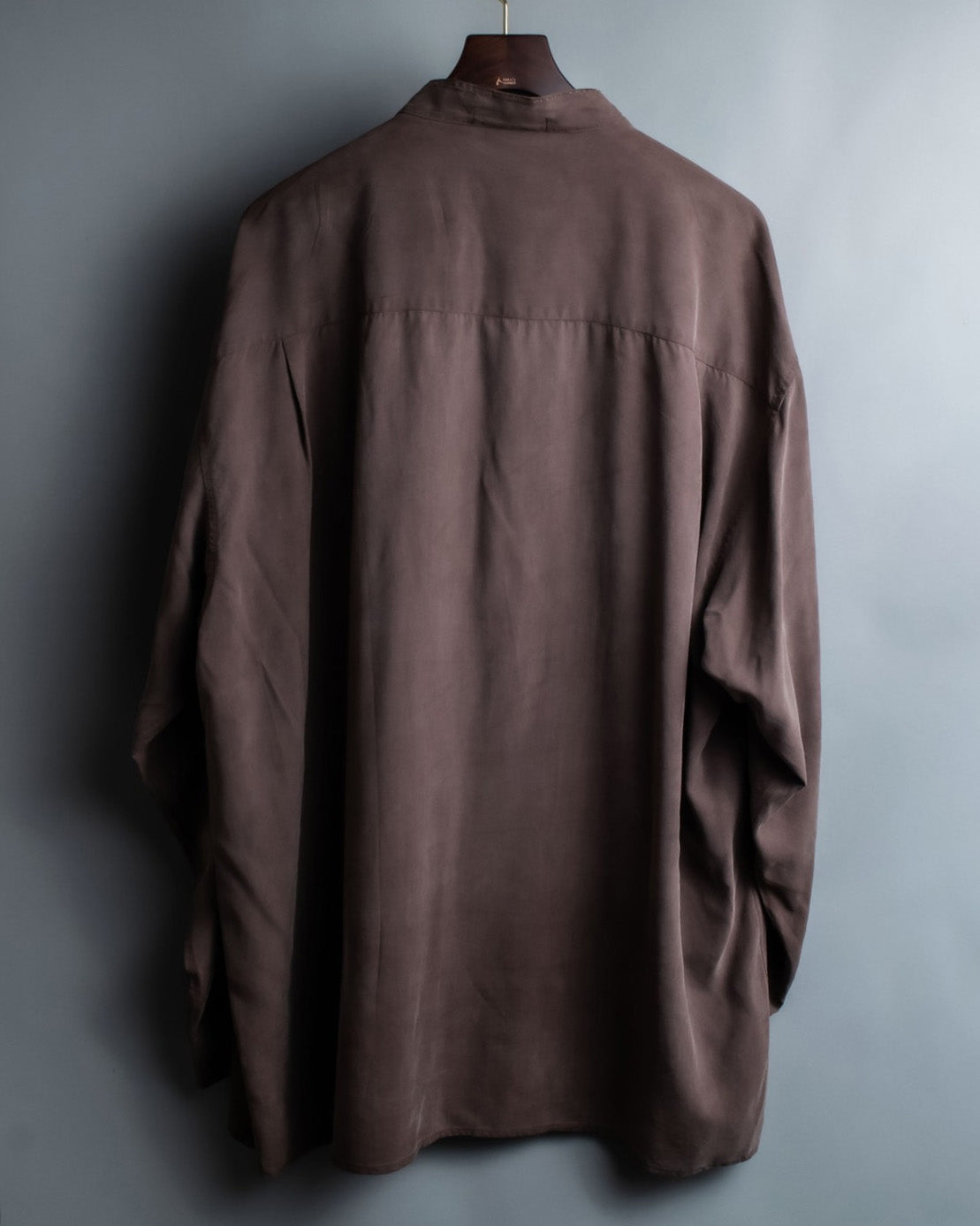 Art Design Stand Collar Silk Shirt