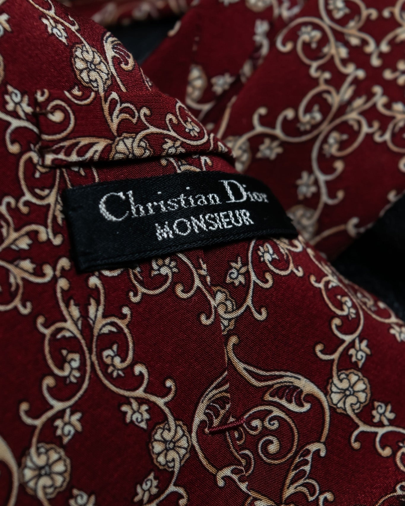 Thorns Pattern Christian Dior Tie