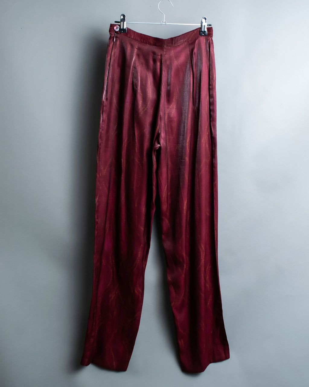 Shimmering crimson pants