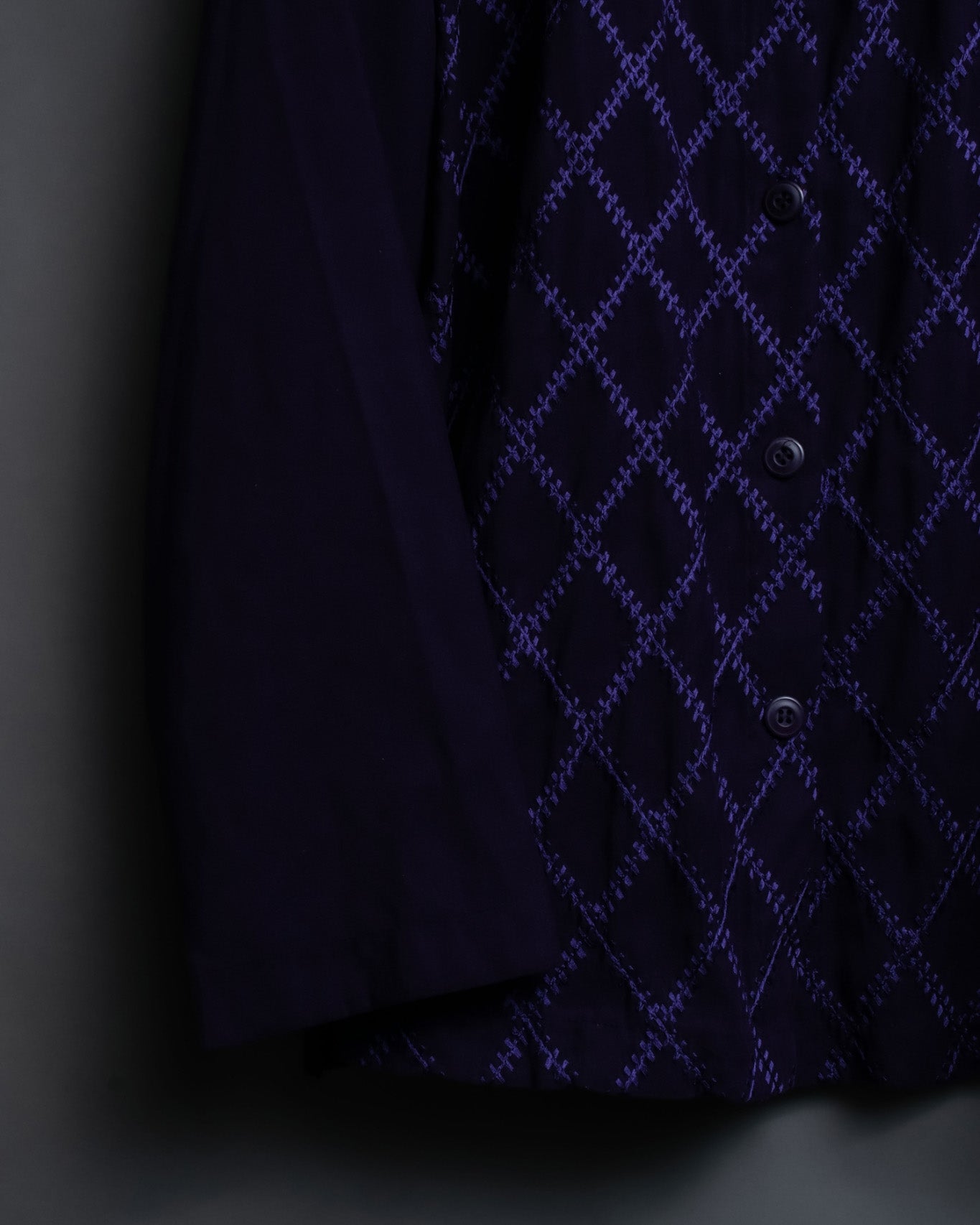 Purple Embroidery Pattern Shirt