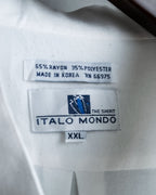 Oversized White Stand Collar Shirt