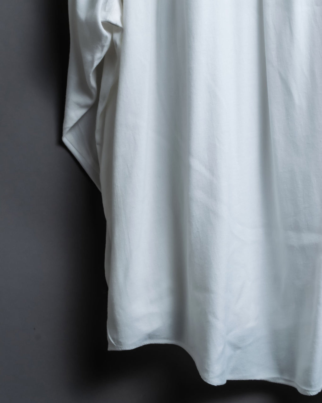 Oversized White Stand Collar Shirt