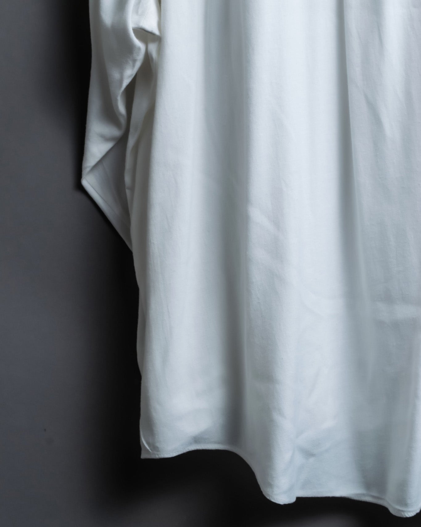 Oversized White Stand Collar Shirt