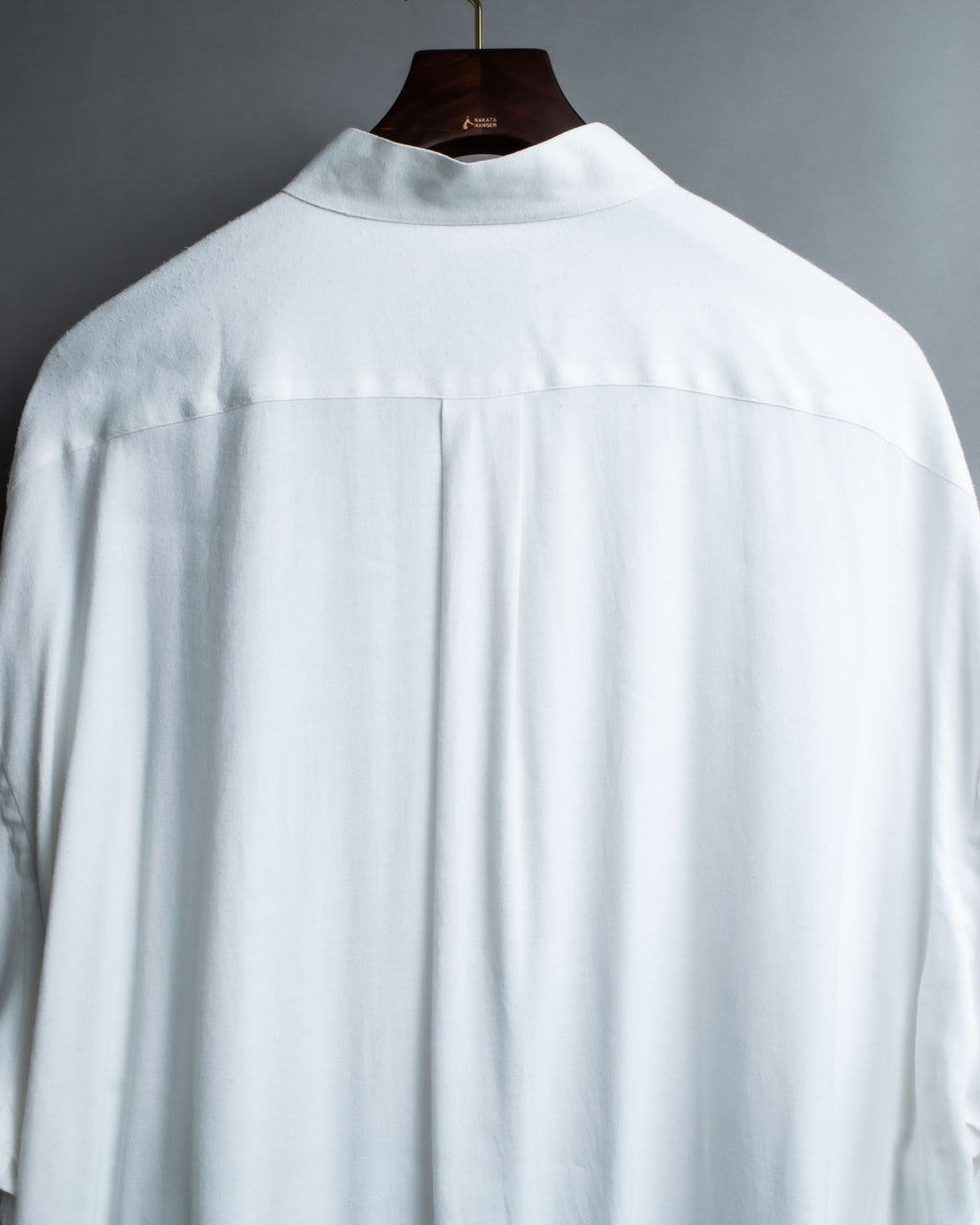 Oversized White Stand Collar Shirt