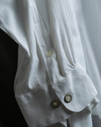 Oversized White Stand Collar Shirt