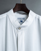Oversized White Stand Collar Shirt
