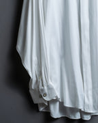 Oversized White Stand Collar Shirt