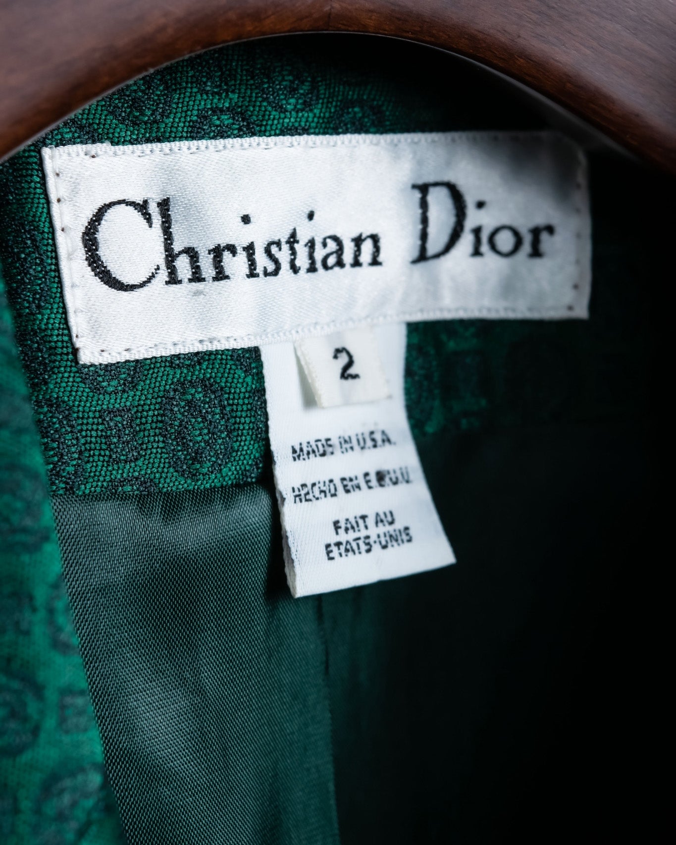 Dior Green Tailored Jacket