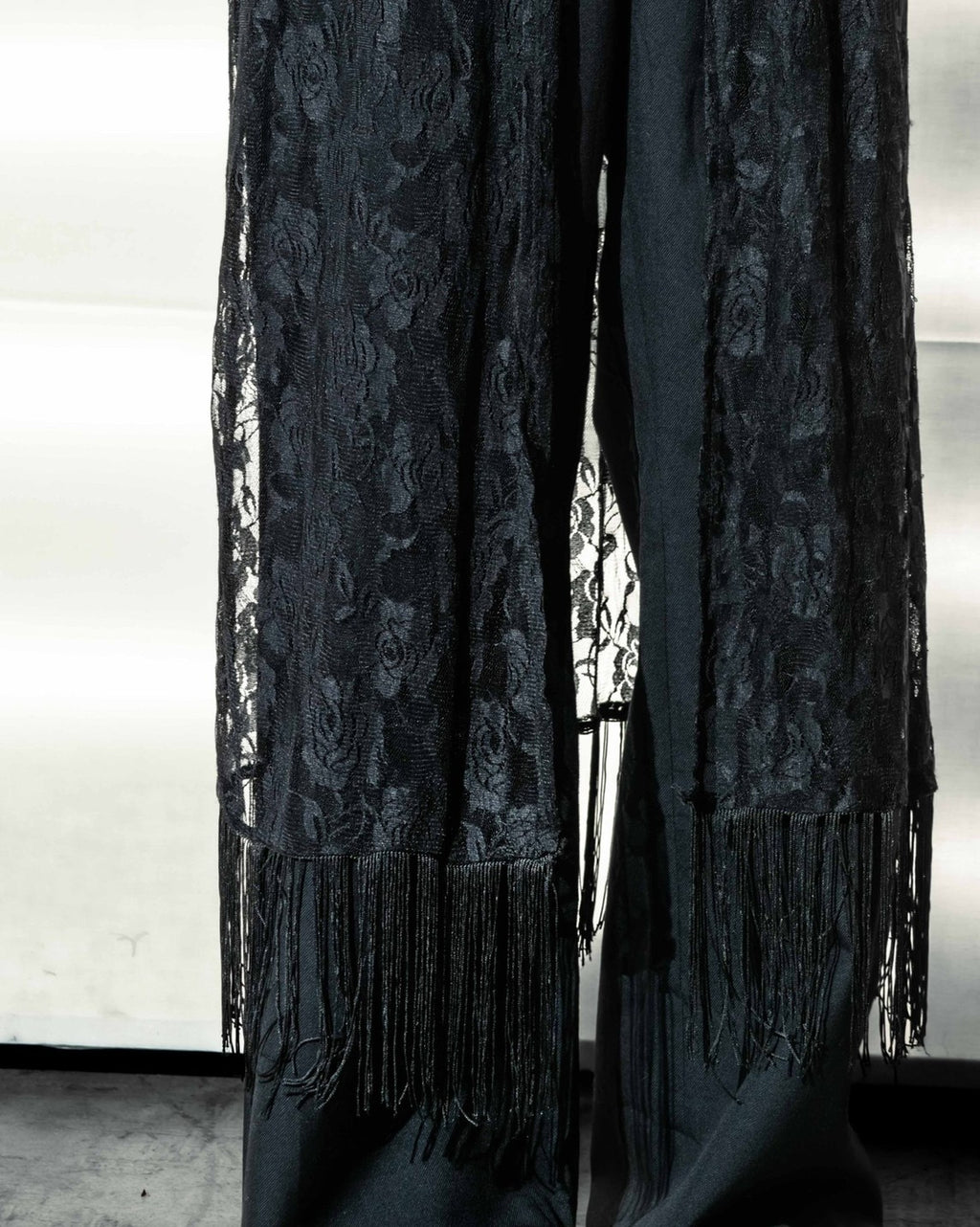 Velor and Sheer Switching Denim Jacket(with Inner Swheer Vest)