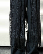 Velor and Sheer Switching Denim Jacket(with Inner Swheer Vest)