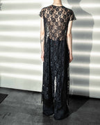 Velor and Sheer Switching Denim Jacket(with Inner Swheer Vest)