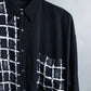 Rope Grid Design Black Shirt