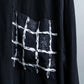Rope Grid Design Black Shirt