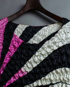 Three Color Undulating Popcorn Shirt