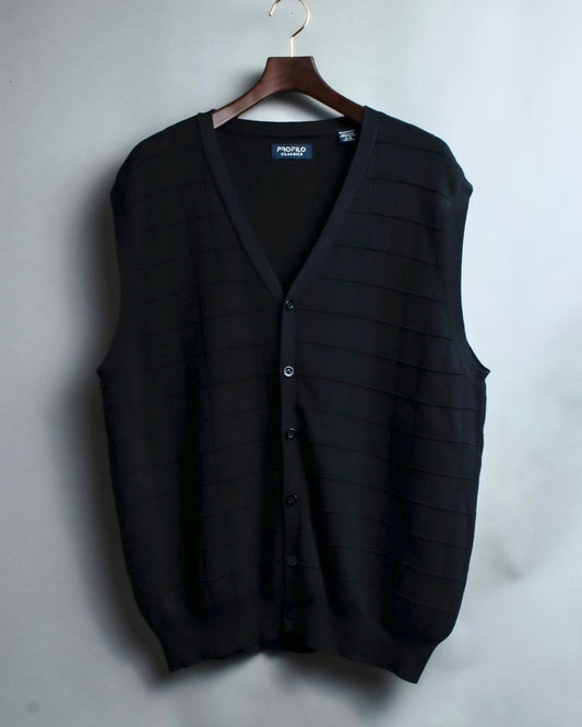Black Lattice Summer Knit Vest