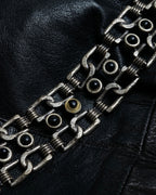 black stone long chain belt