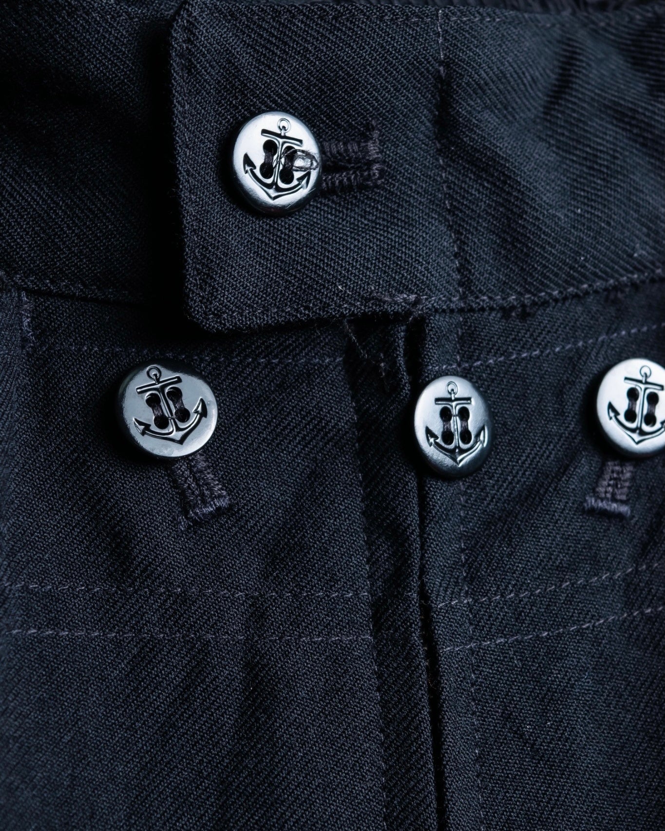 Front Zipper Sailor High Flare Pants