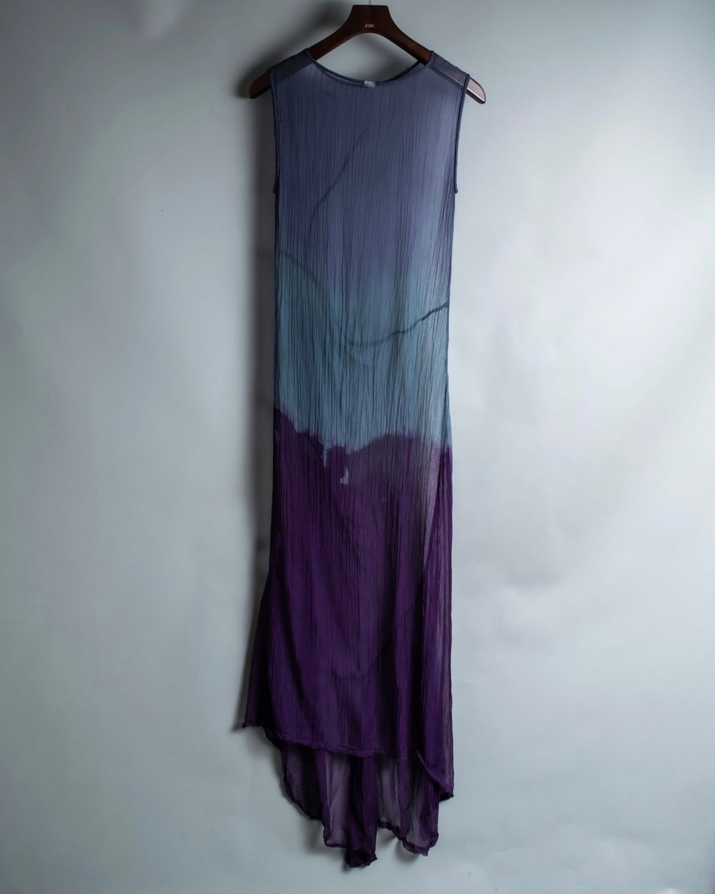 "KUNITOMO" sheer beautiful blue dyed dress