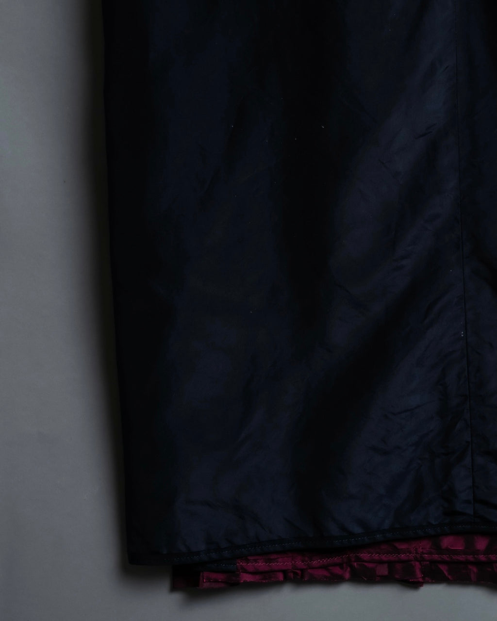 "LANVIN" black red pleated dress