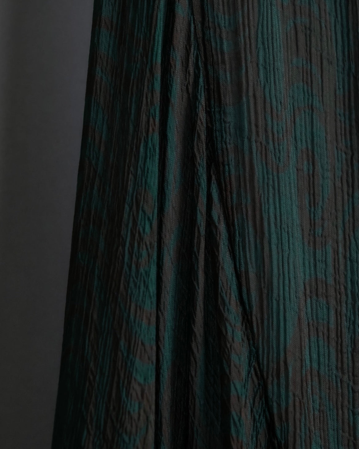 Patchwork Sheer Green Dress