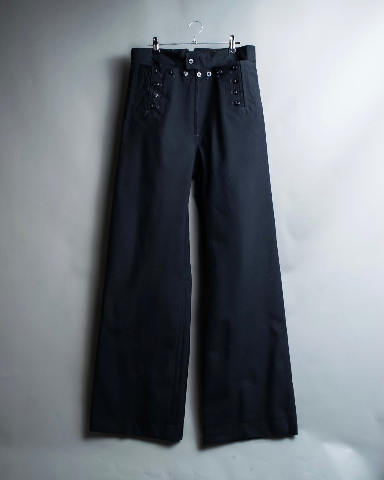 Front Zipper Sailor High Flare Pants