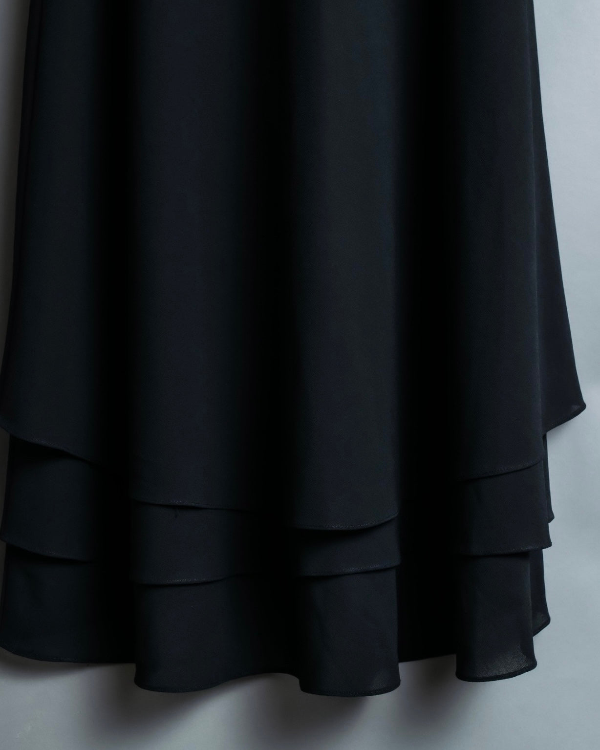 black layered skirt
