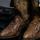 Deadstock brown real leather western boots