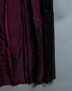 "LANVIN" black red pleated dress