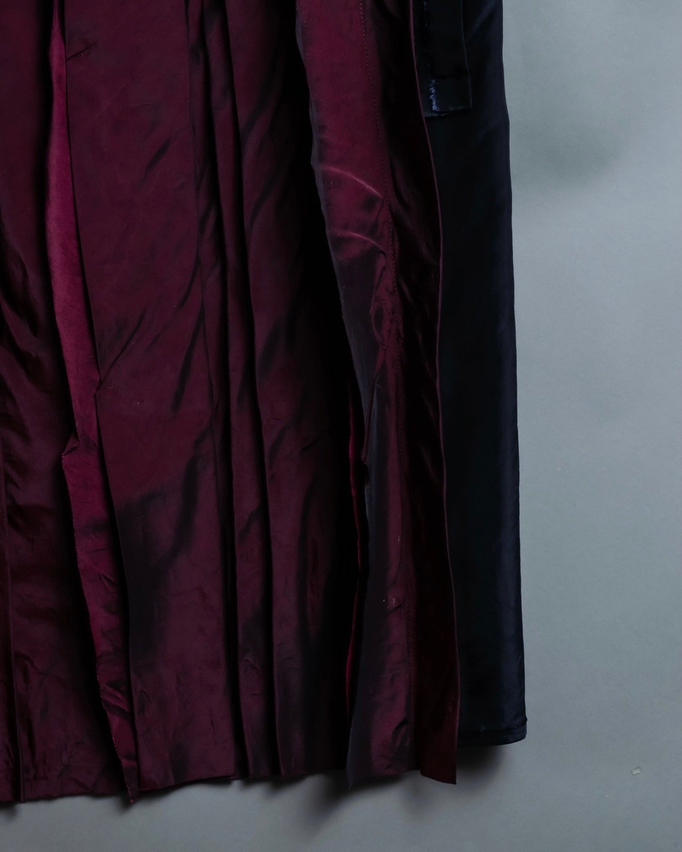 "LANVIN" black red pleated dress