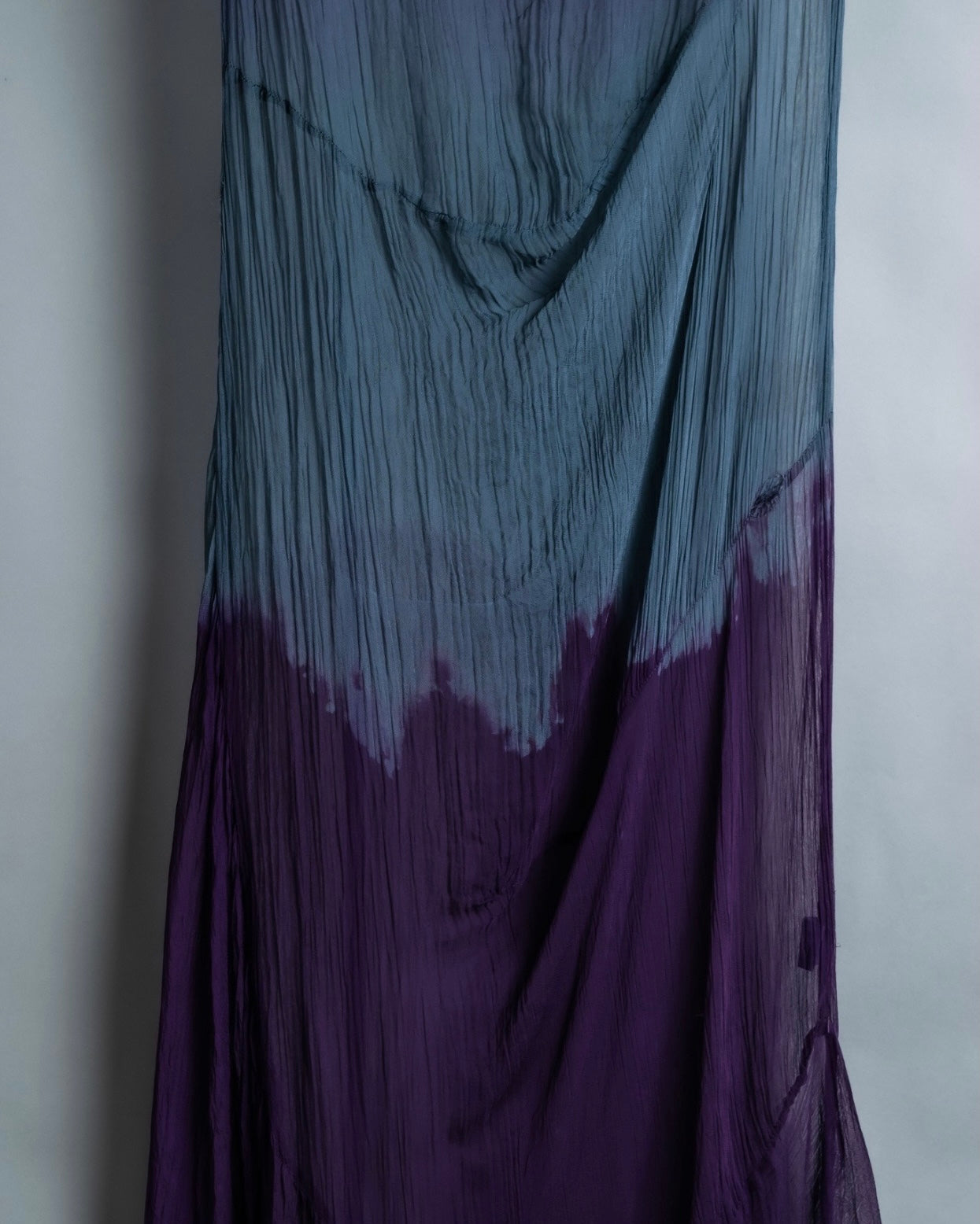 "KUNITOMO" sheer beautiful blue dyed dress