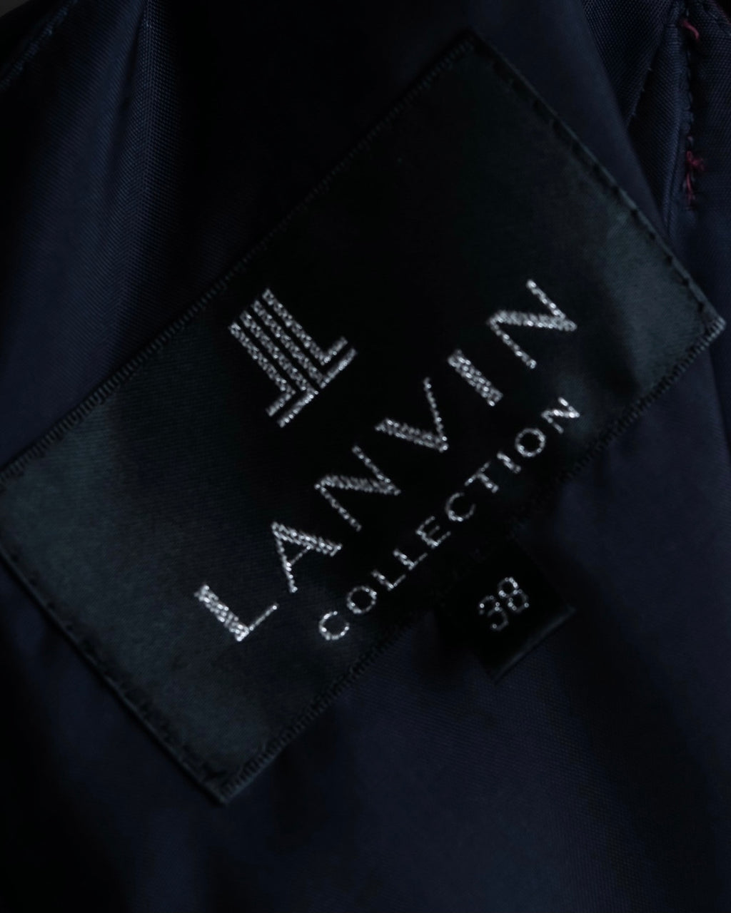 "LANVIN" black red pleated dress