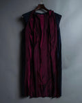 "LANVIN" black red pleated dress