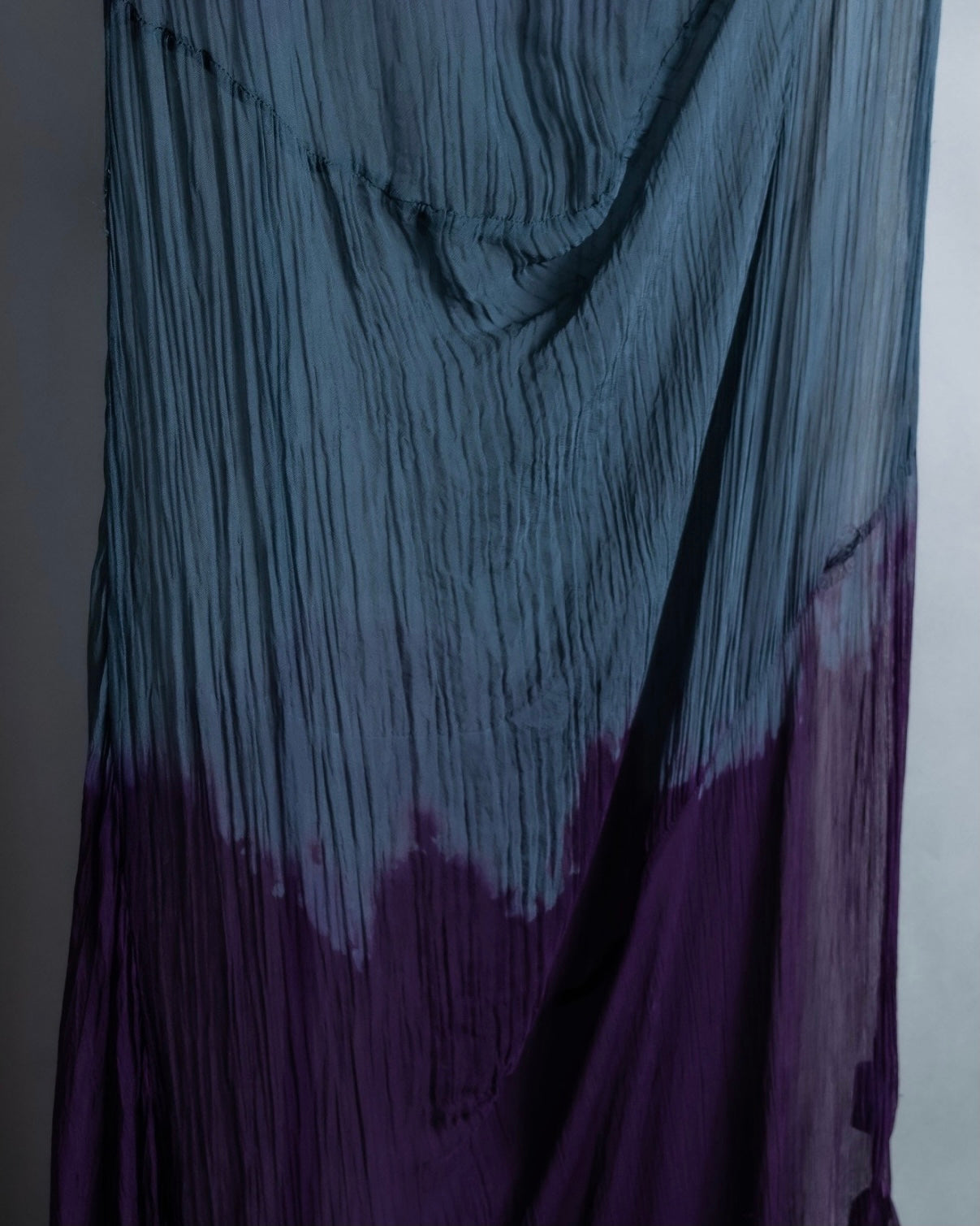 "KUNITOMO" sheer beautiful blue dyed dress