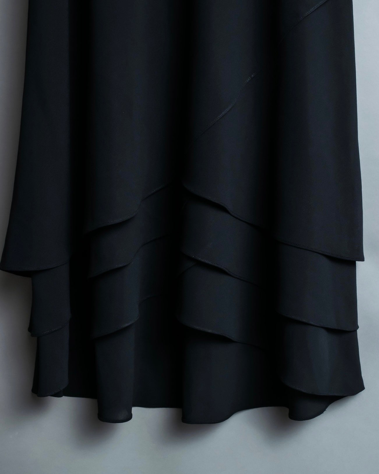 black layered skirt
