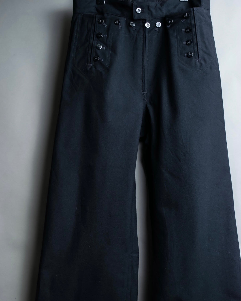 Front Zipper Sailor High Flare Pants
