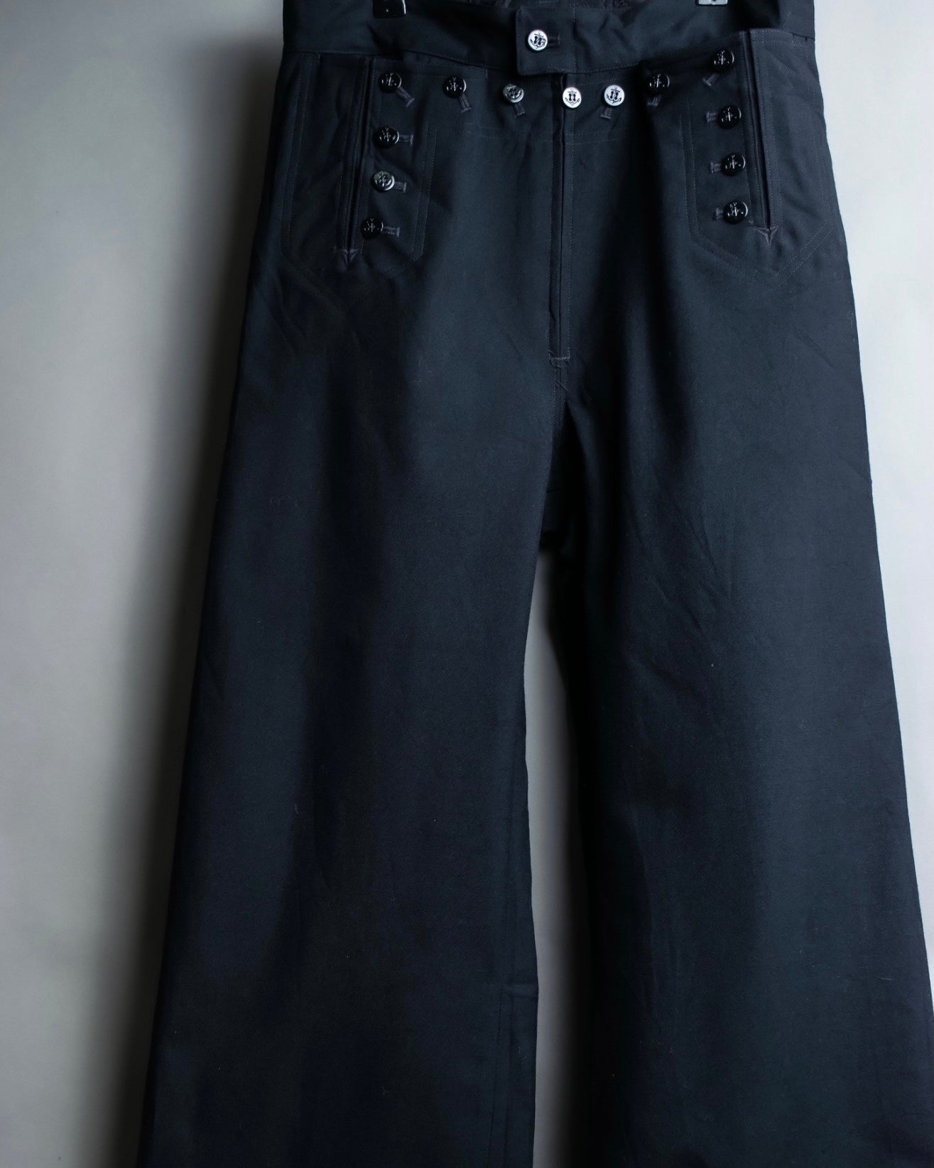 Front Zipper Sailor High Flare Pants