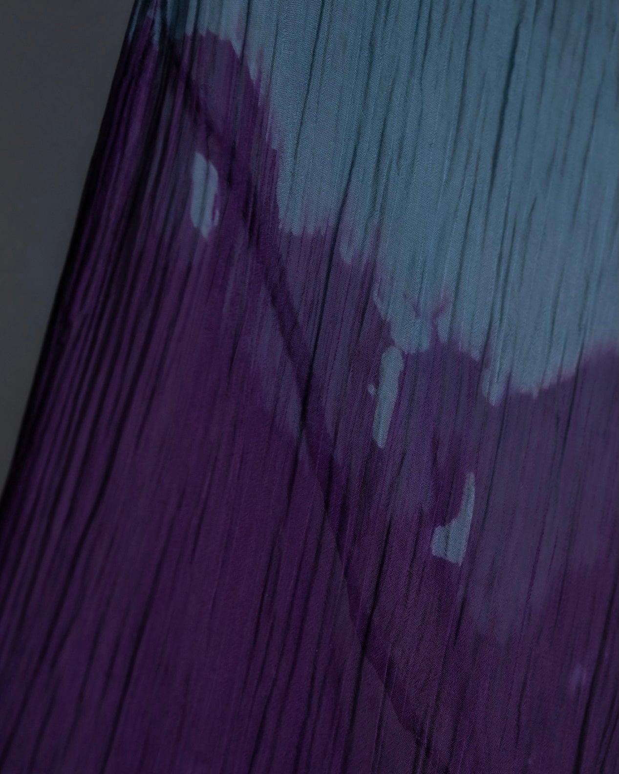 "KUNITOMO" sheer beautiful blue dyed dress