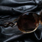 Vintage Crossed Crystal Sunglasses