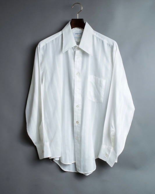 total pattern sheer white shirt