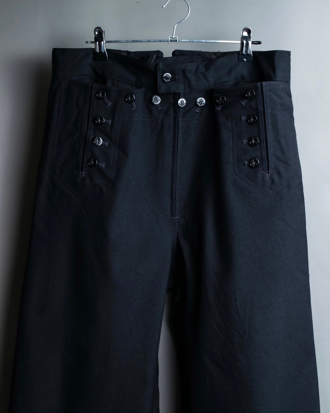 Front Zipper Sailor High Flare Pants