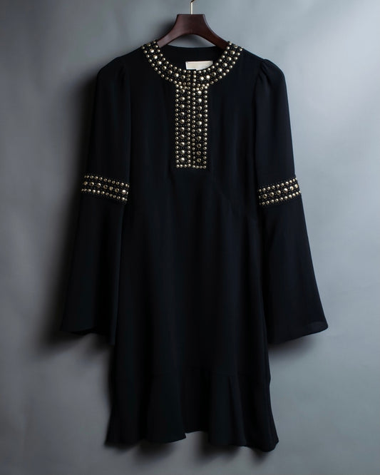 "MICHAEL KORS" studded ruffle dress