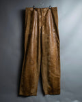 Real crocodile skin oversized pants